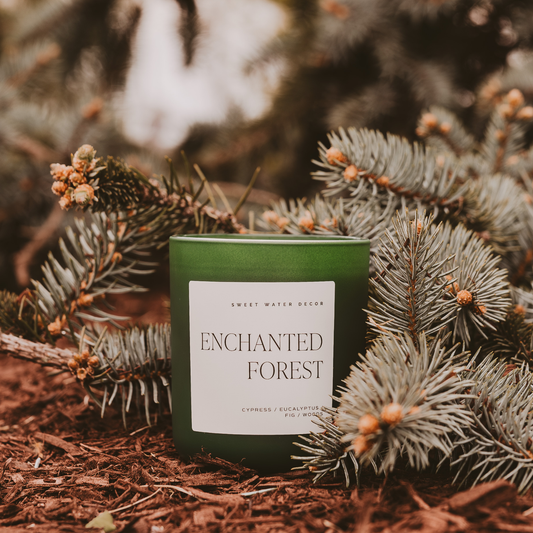 Enchanted Forest 15 oz Soy Candle, Matte Jar