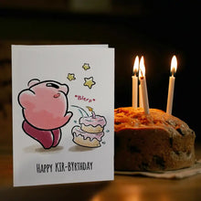 Load image into Gallery viewer, &quot;Happy Kirby-Thday&quot; - Nintendo Gamer Birthday Card
