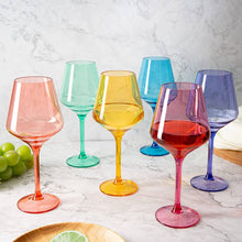 Load image into Gallery viewer, Unbreakable Colored Stemmed Wine Glasses, Acrylic
