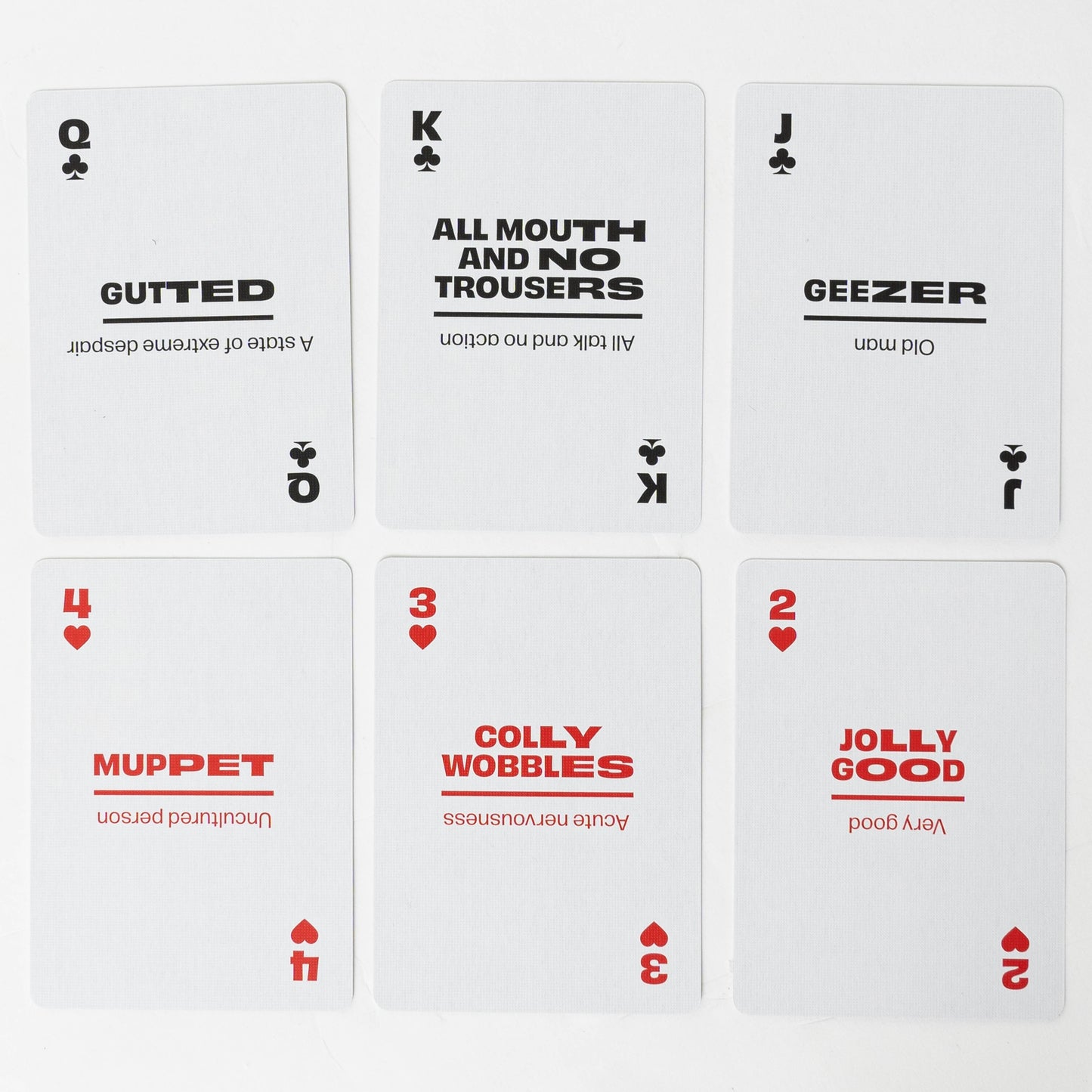 British Slang Travel Playing Cards in Tin Travel Case