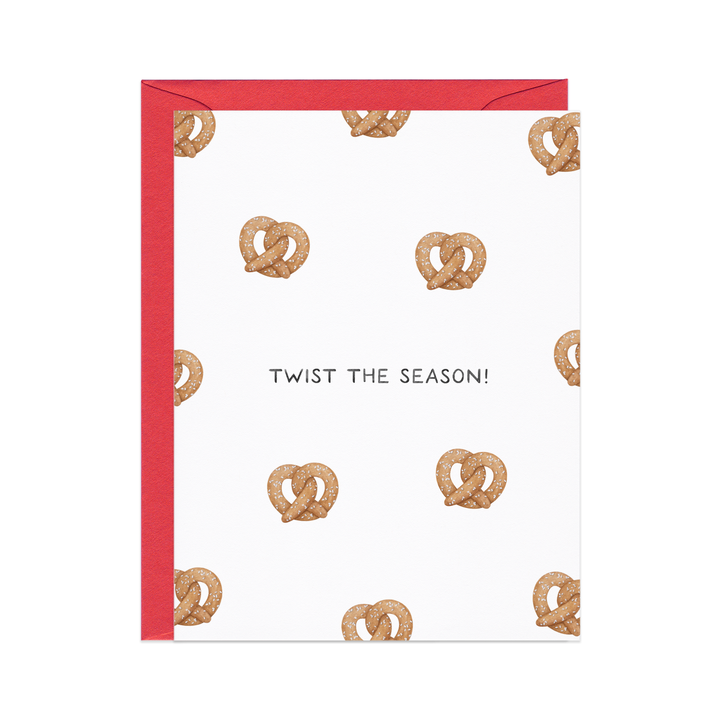 Twist The Season Pretzels - Food Lovers Christmas Card