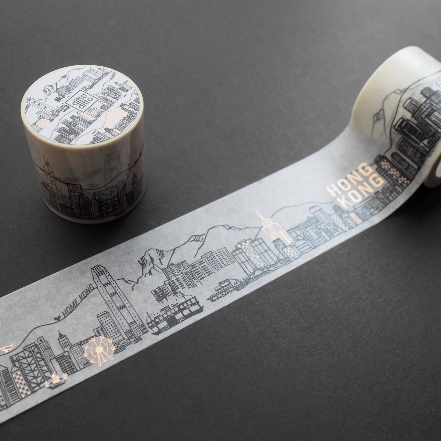 Hong kong pattern + skyline washi tape gift set