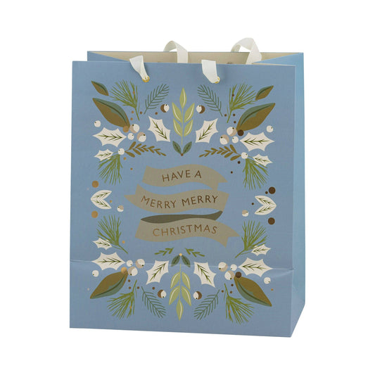 PLGBS108 - Blue Merry Christmas Gift Bag