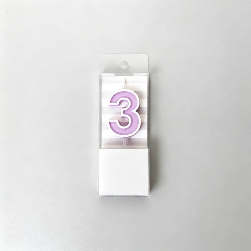 Digits 0-9 Pastel Number Birthday Candles