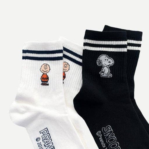 Peanuts Snoopy & Charlie Brown daily Crew Ankle Sock