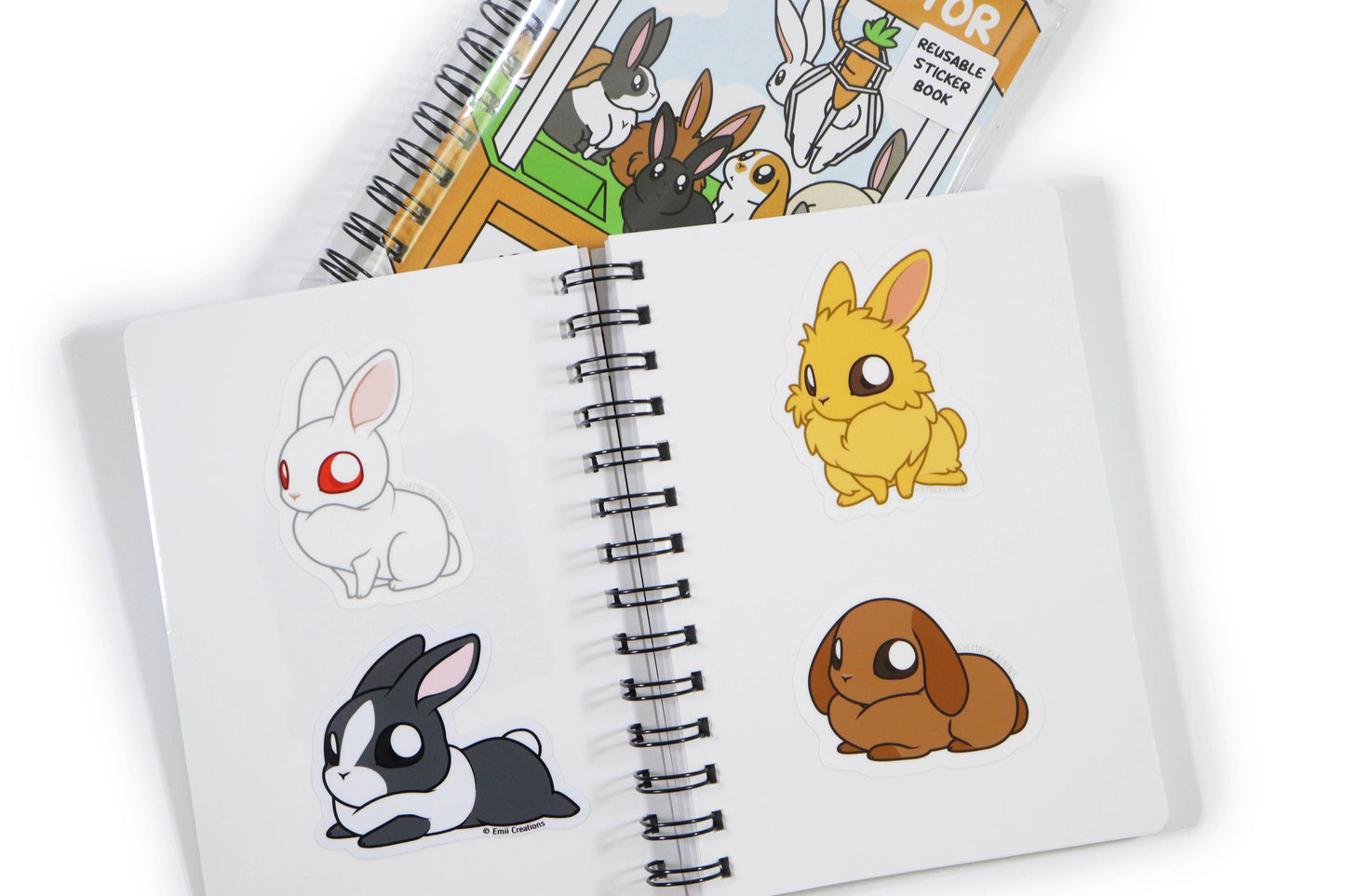 Cute Bunny Claw Machine Reusable Sticker Book