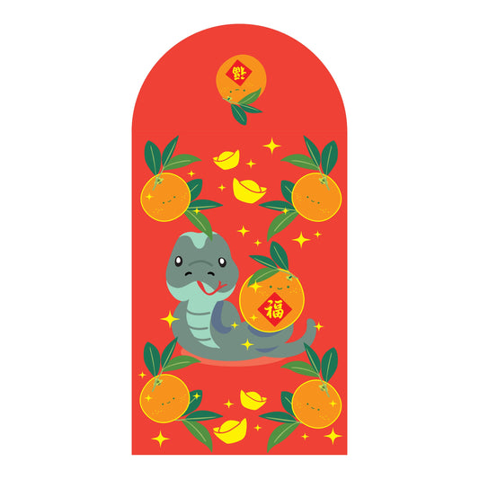 Year of the Snake Gold Foil Red Envelopes Pockets