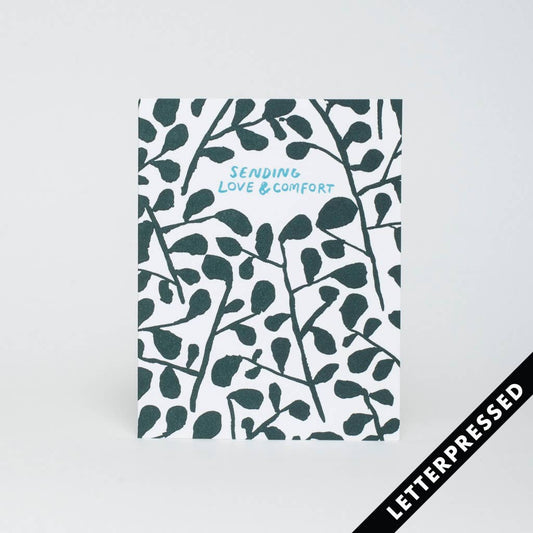 Sending Love & Comfort Letterpress Card by Egg Press