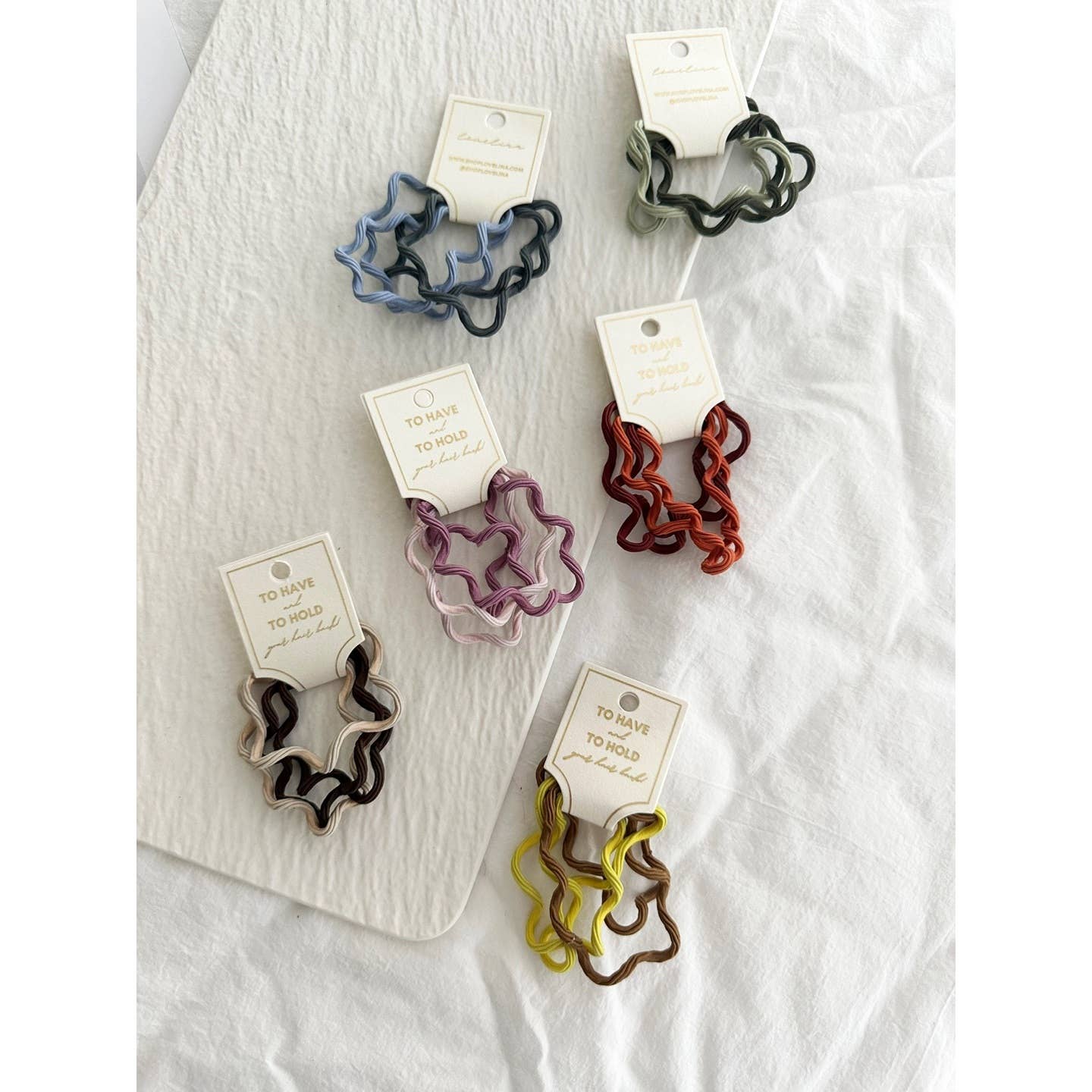 Assorted Thin Wavy Hair Ties - GORI