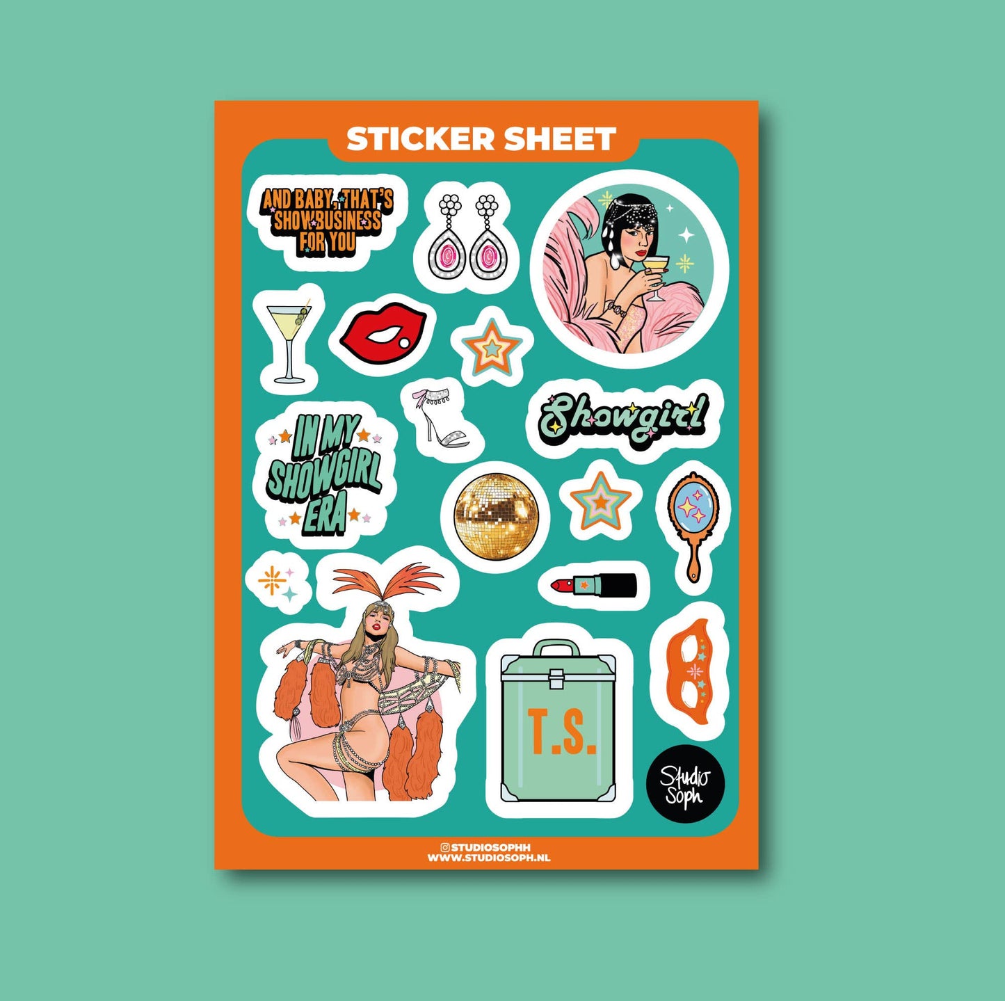 Life Of A Showgirl A5 Sticker Sheet
