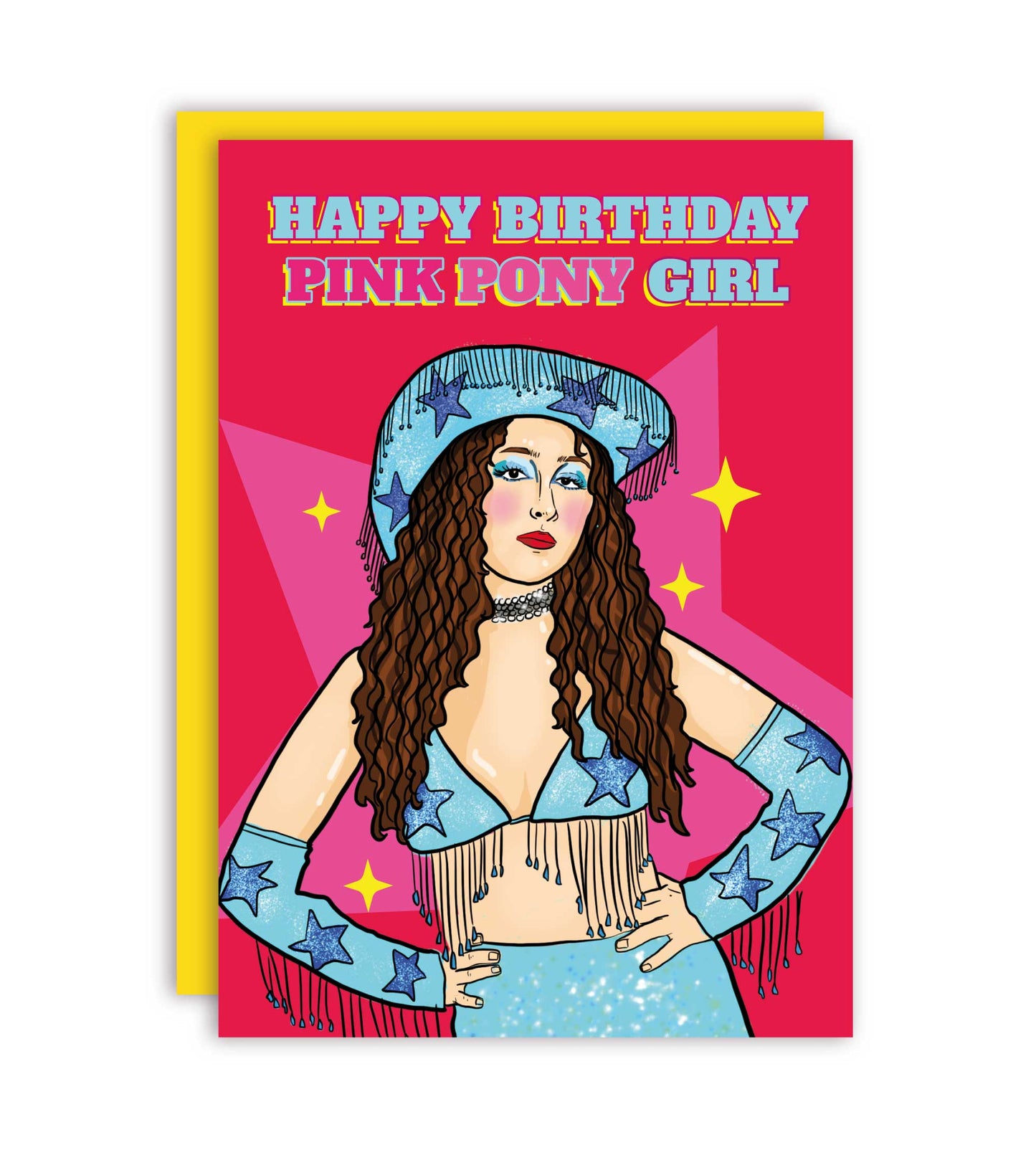 Happy Birthday Pink Pony Girl Greeting Card