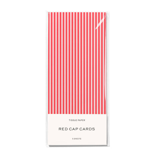 Red Pinstripes tissue paper