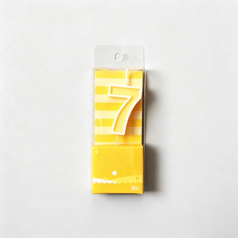 Digits 0-9 Pastel Number Birthday Candles