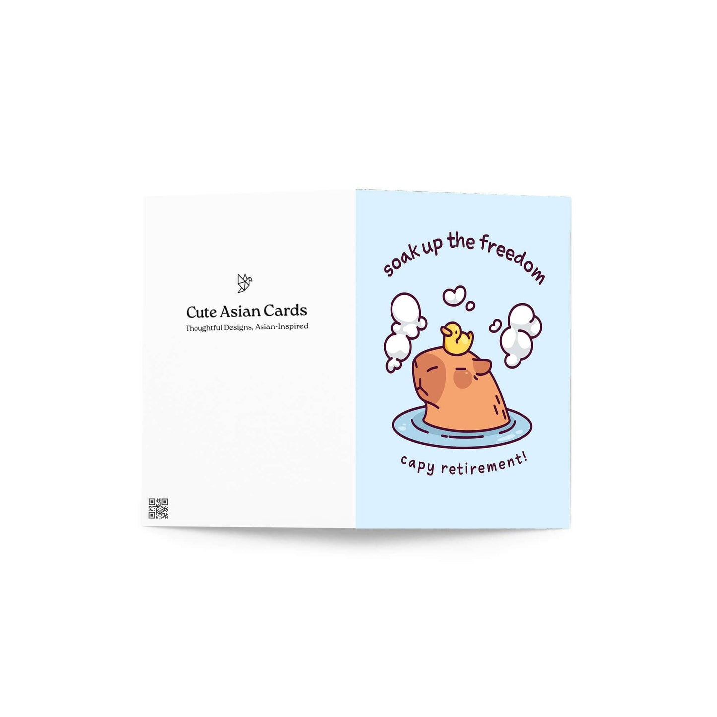 Capy Retirement Funny Card | Cute Capybara Spa Relax Retiring Coworker