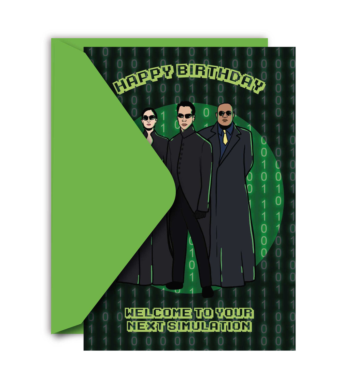 Happy Birthday Next Simulation Matrix Greeting Card