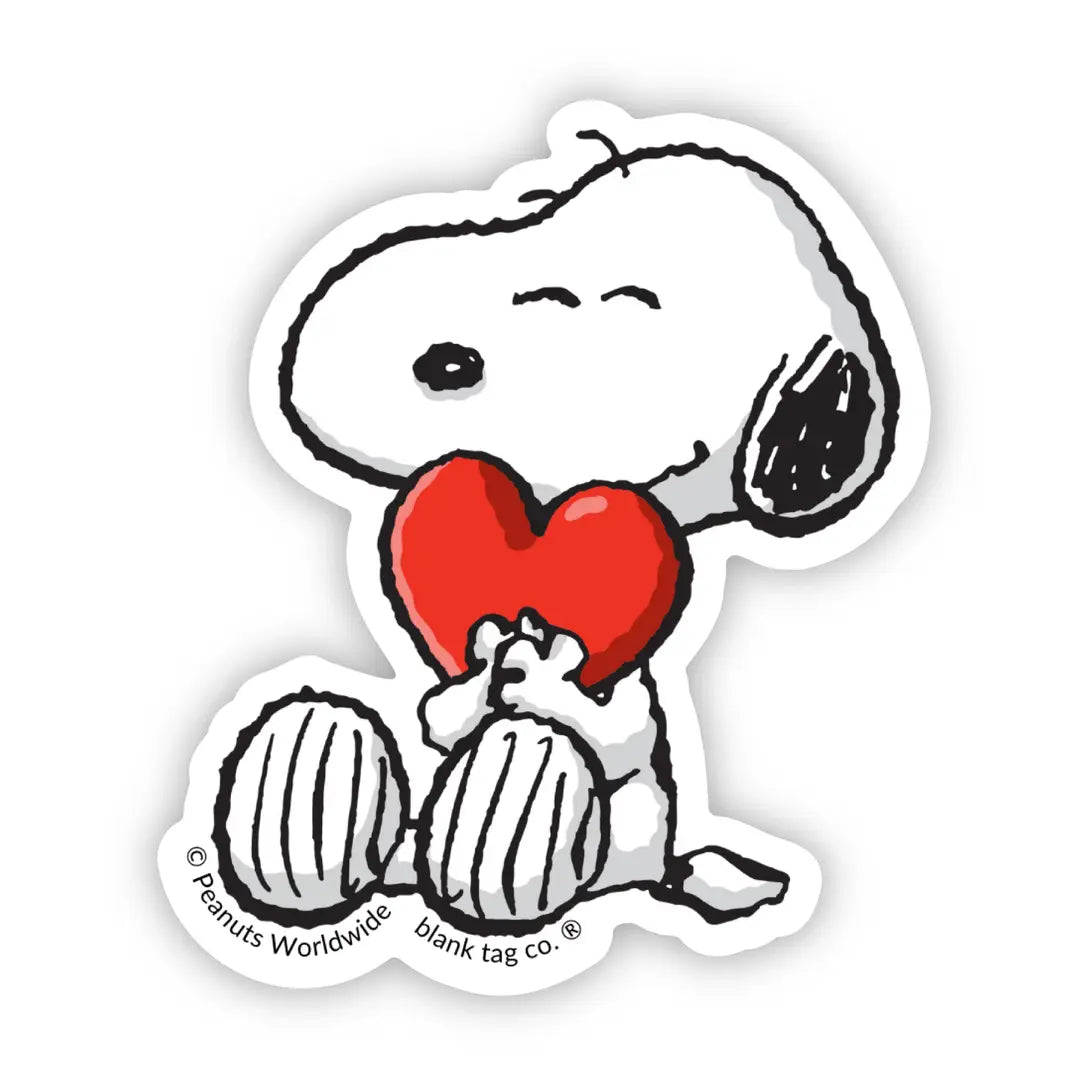 Peanuts® Waterproof Sticker -Snoopy in Love