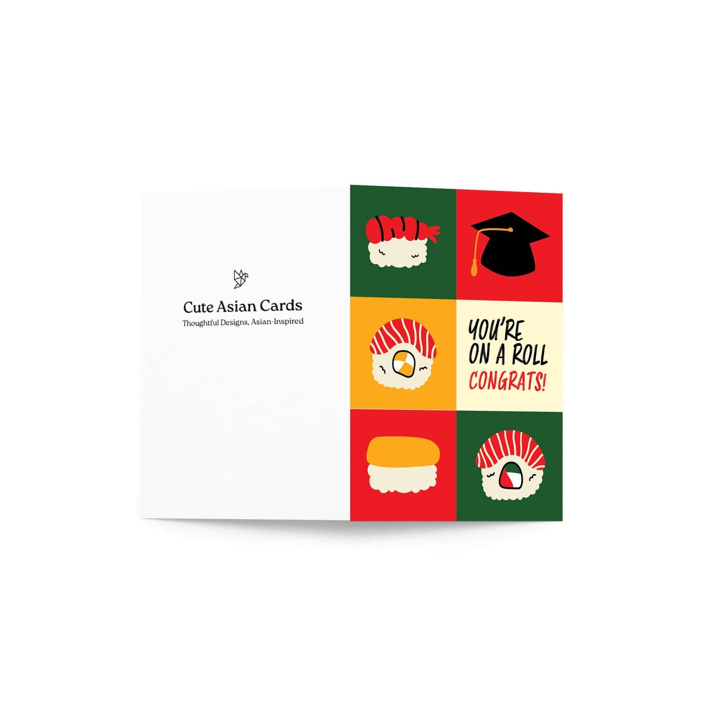 Sushi Graduation Card | Bold Japanese Food Roll Pun Congrats