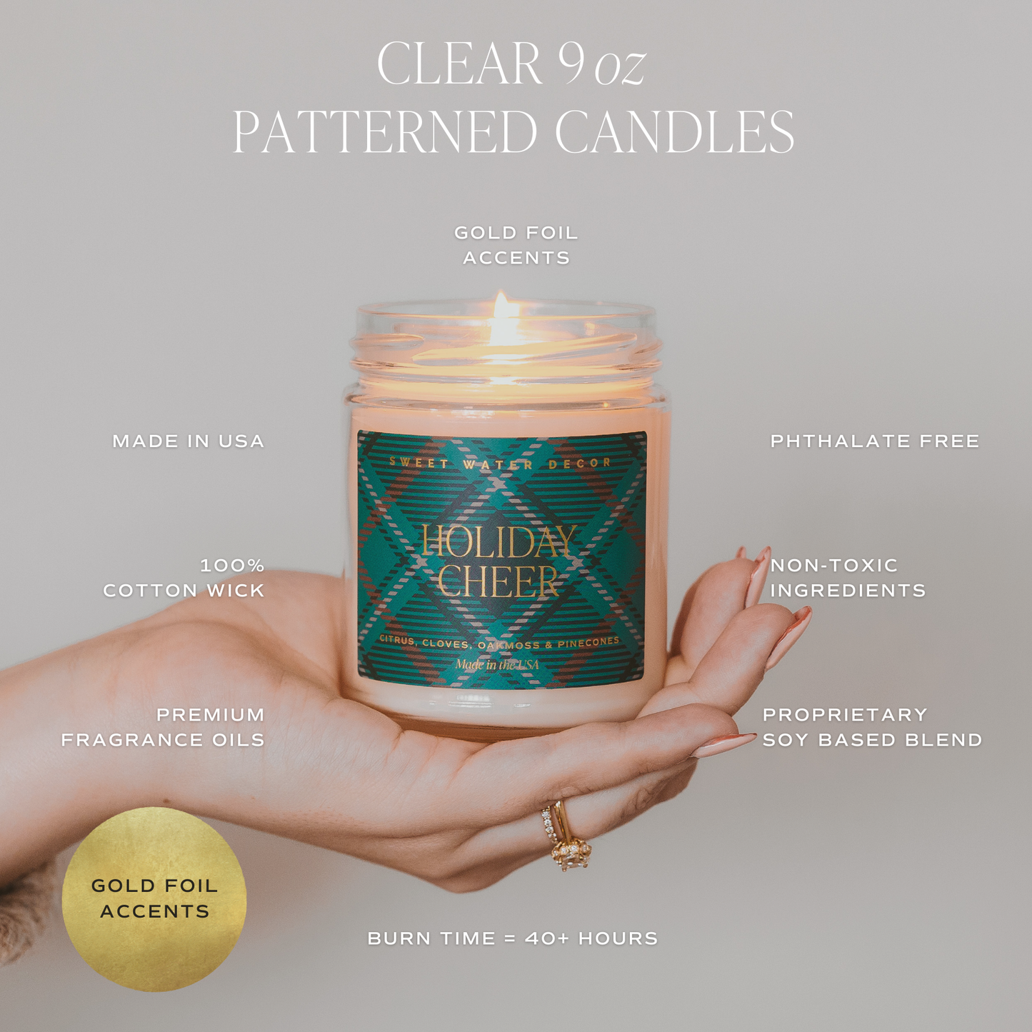 *NEW* Holiday Cheer 9 oz Soy Candle - Christmas Decor