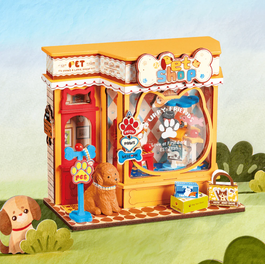 DIY Miniature House Kit: Pet Shop