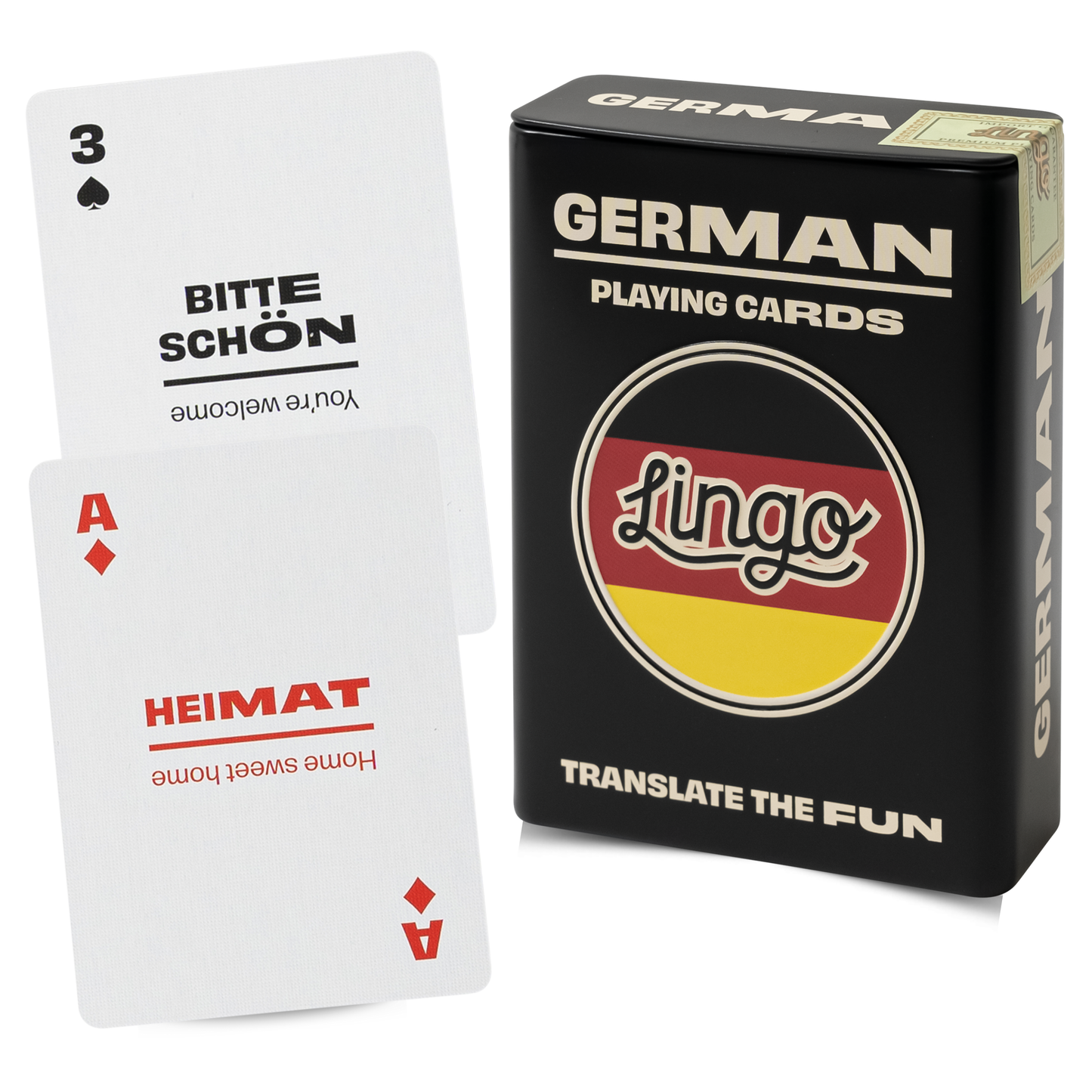 German Travel Playing Cards in Tin Travel Case