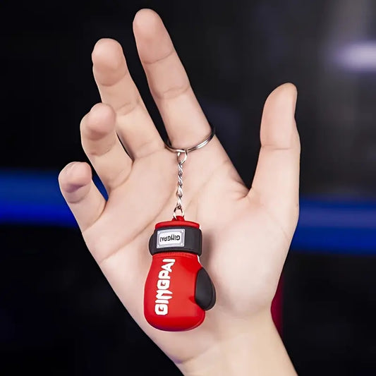 Boxing gloves Red Rubber keychain