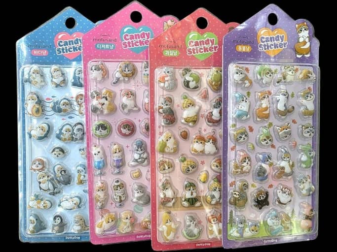 Mofusand Candy Deco Sticker - Puffy 3D Cat Sticker Collection
