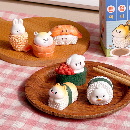 Random Sushi Animal Miniature Figure  Blind Box Toy