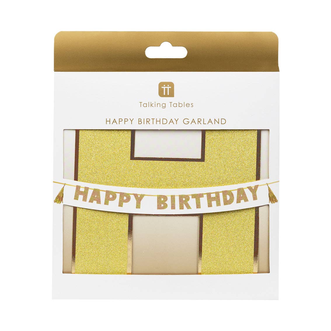 Gold Happy Birthday Garland | Birthday Party Supplies |