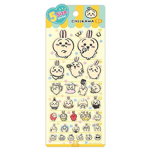 Chiikawa & Friends 5 Sizes Jelly Coating Deco Stickers