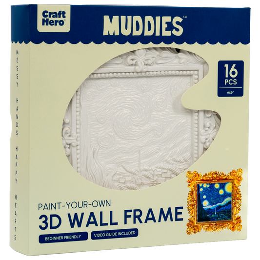 Muddies™ 3D Wall Frame Painting Kit — Starry Night