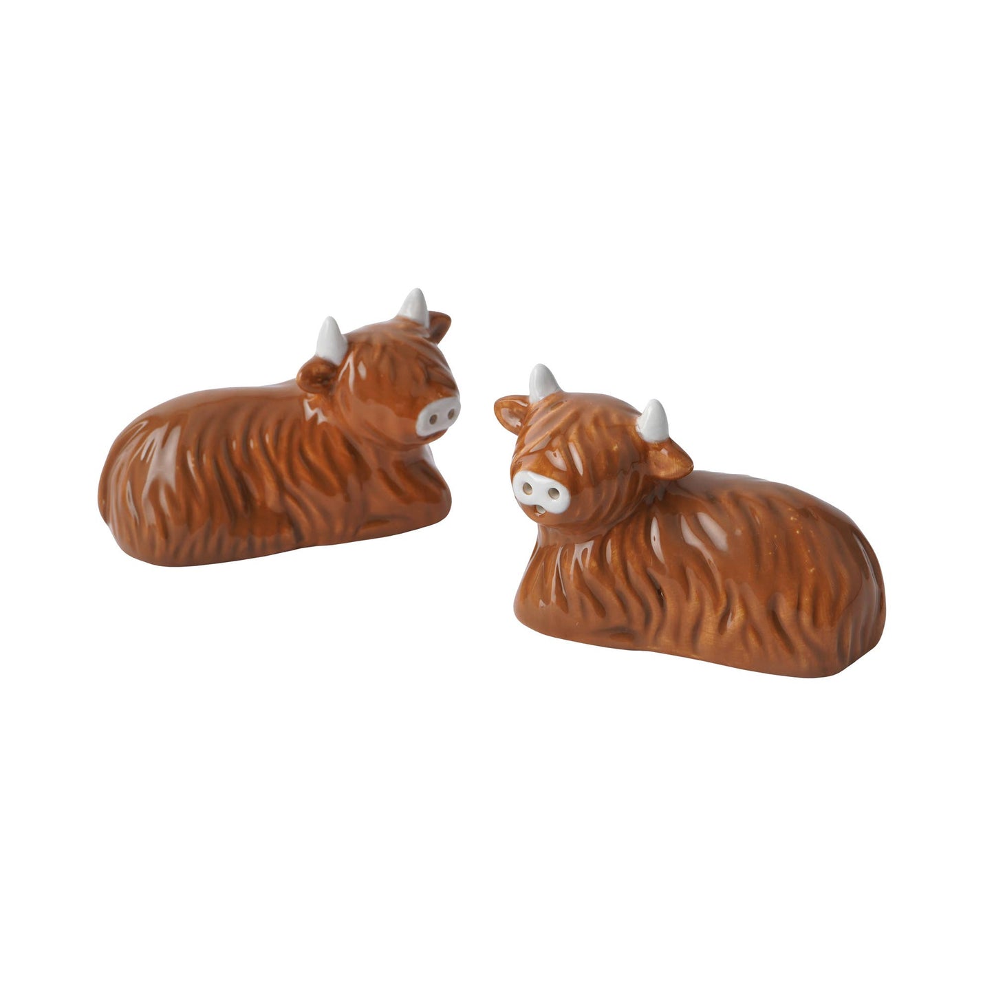 Bramble Farm Highland Cow Salt & Pepper Shakers In Gift Box