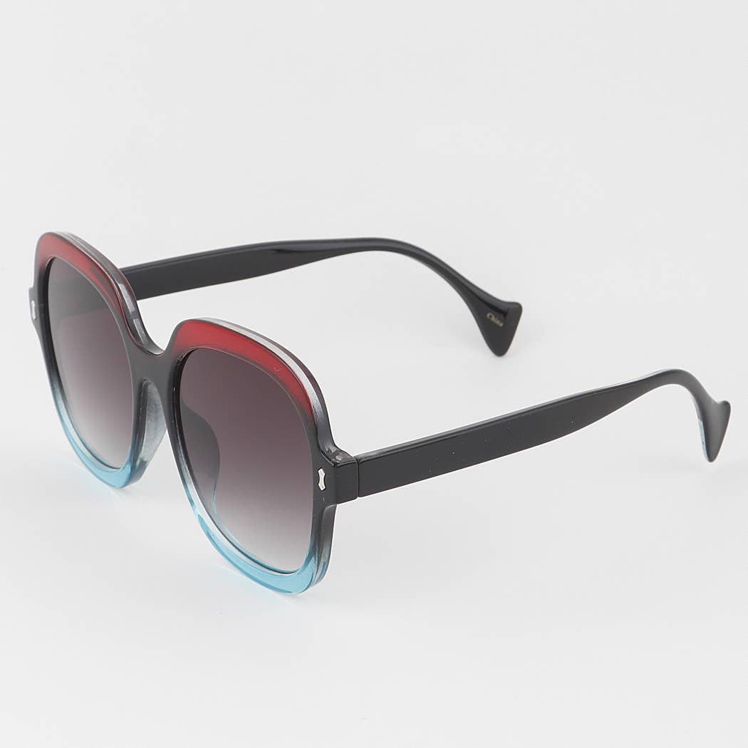 Oversized Gradient Frame Sunglasses
