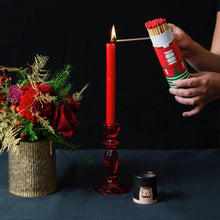 Load image into Gallery viewer, Red Glass Candlestick Holder | Summer | Christmas |
