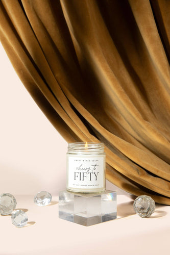Cheers to Fifty 9 oz Soy Candle - Home Decor & Gifts - Front & Company: Gift Store