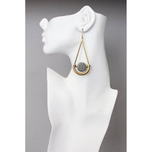 Load image into Gallery viewer, ATHE39 Brass and jasper earrings
