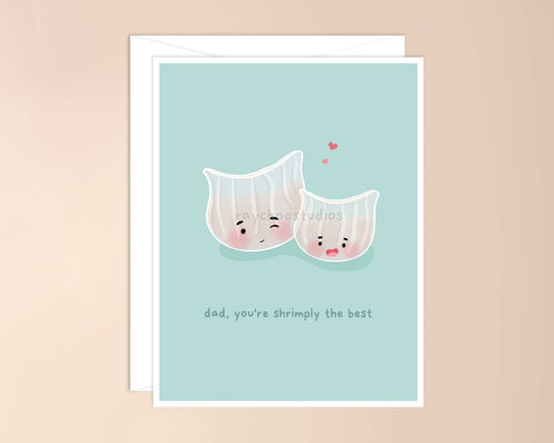 Dad, You're Shrimply the Best Greeting Card - Front & Company: Gift Store