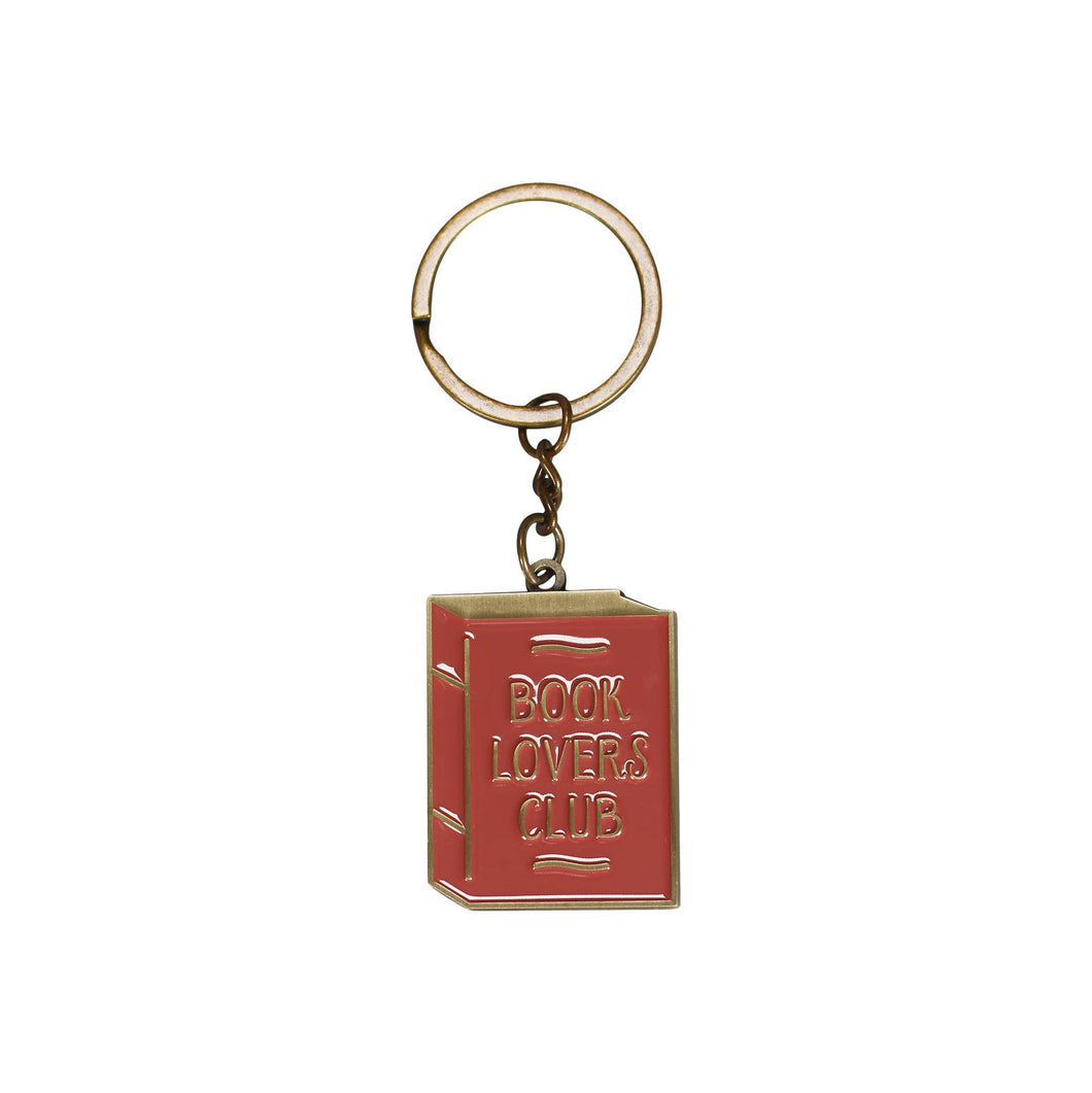 Metal Keyring Book Lovers Club Literary Book