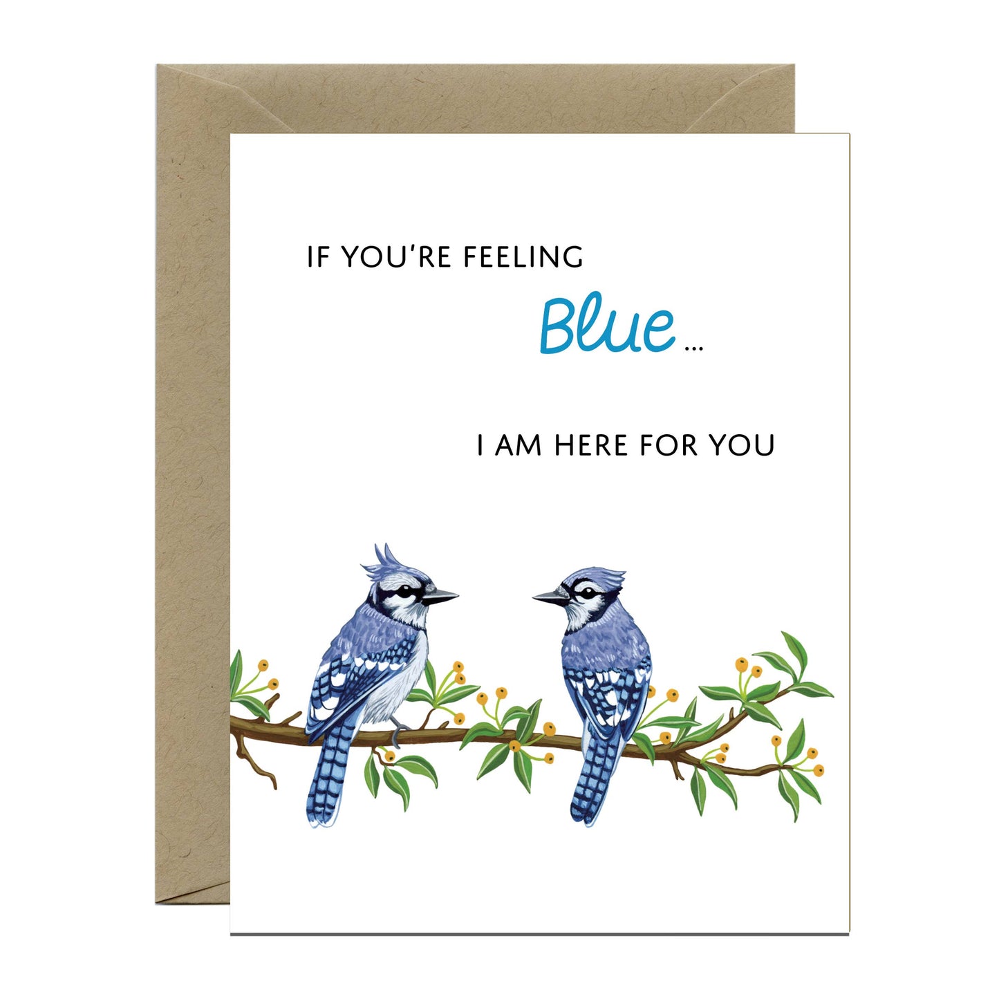 Blue Jay Bird Sympathy Card