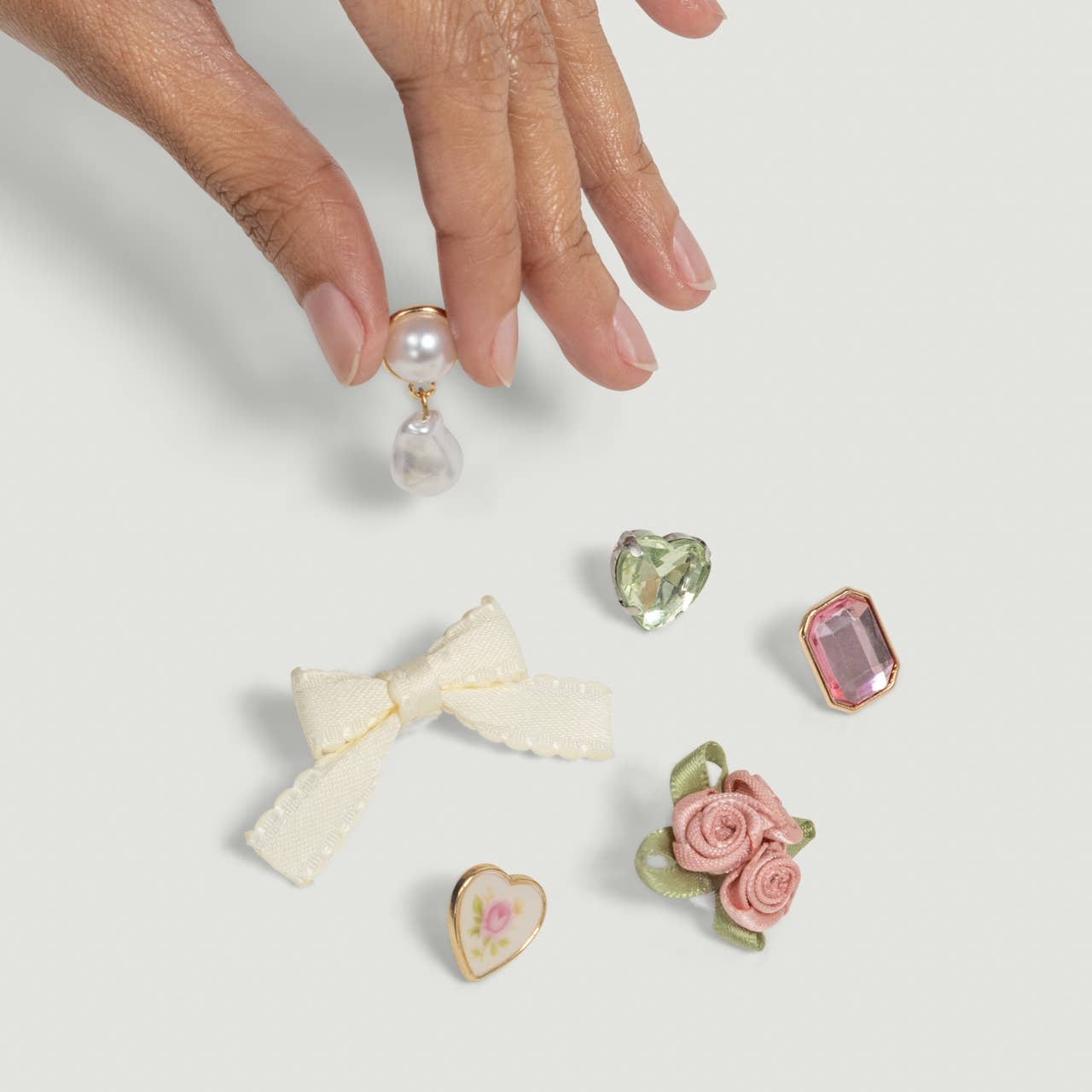 KitschPop Charms 6pc Set - Vintage Pink
