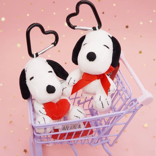 Peanuts Snoopy give you Heart Key Chain Bag Charm heart Ring