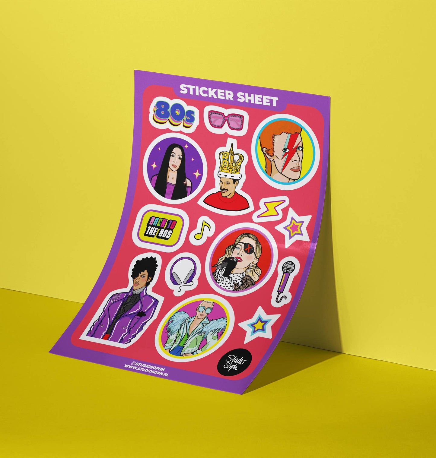 80's Icons A5 Sticker Sheet