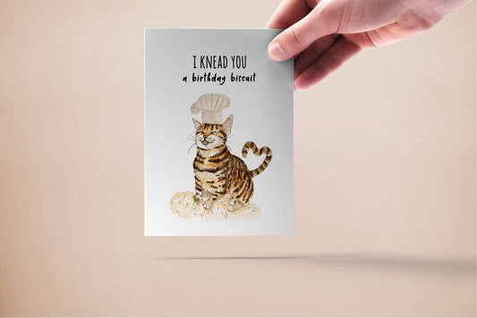 Cat Kneads Cake - Funny Birthday Card