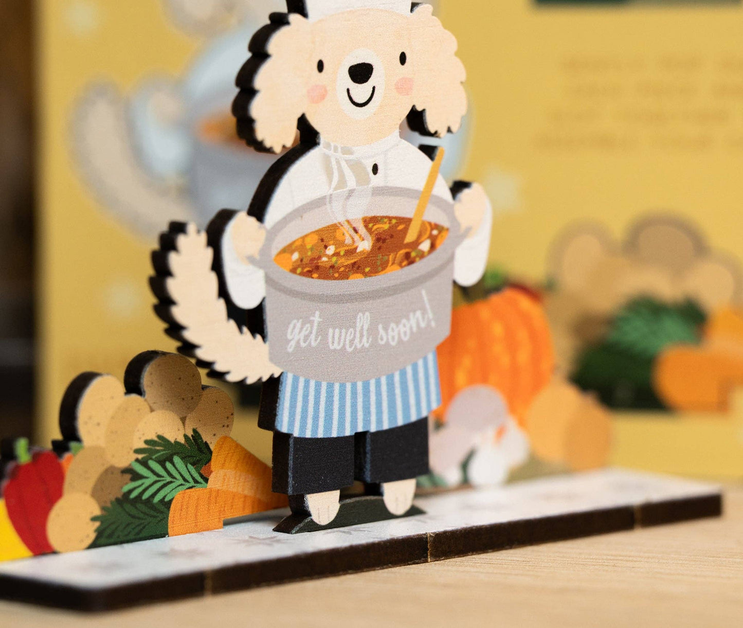 GET WELL SOON CHEF POP OUT CARD
