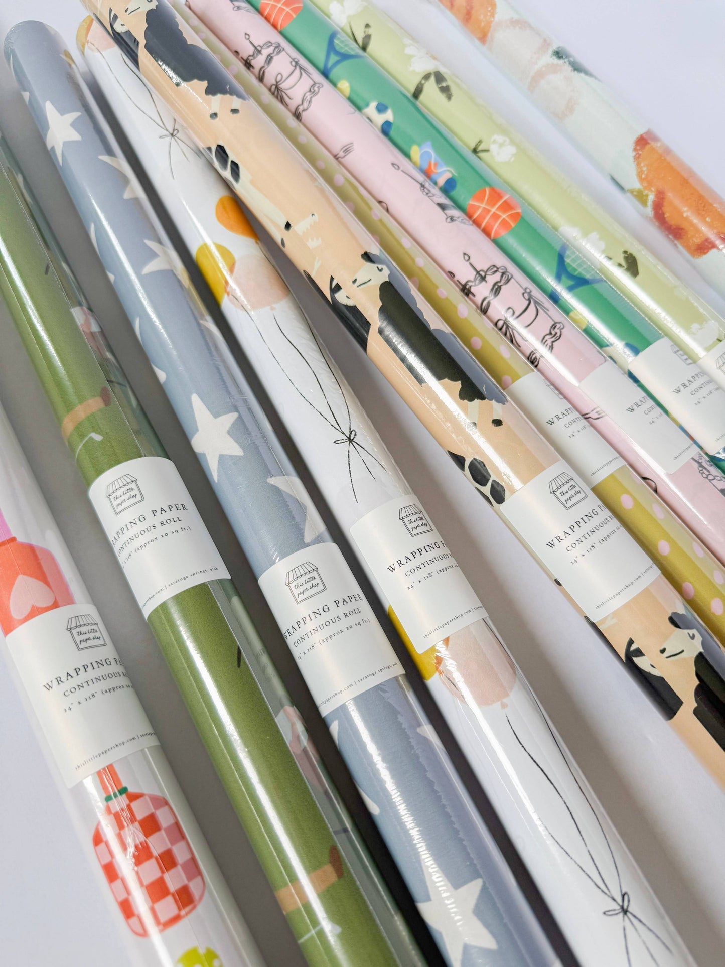 Vintage Birthday Cake Gift Wrap | Continuous Wrapping Paper Roll for Celebration