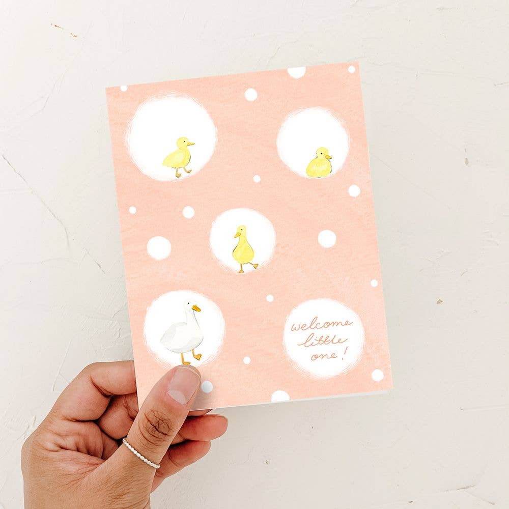 Baby Ducklings - Welcome Little One Greeting Card | New  Mom Baby Card