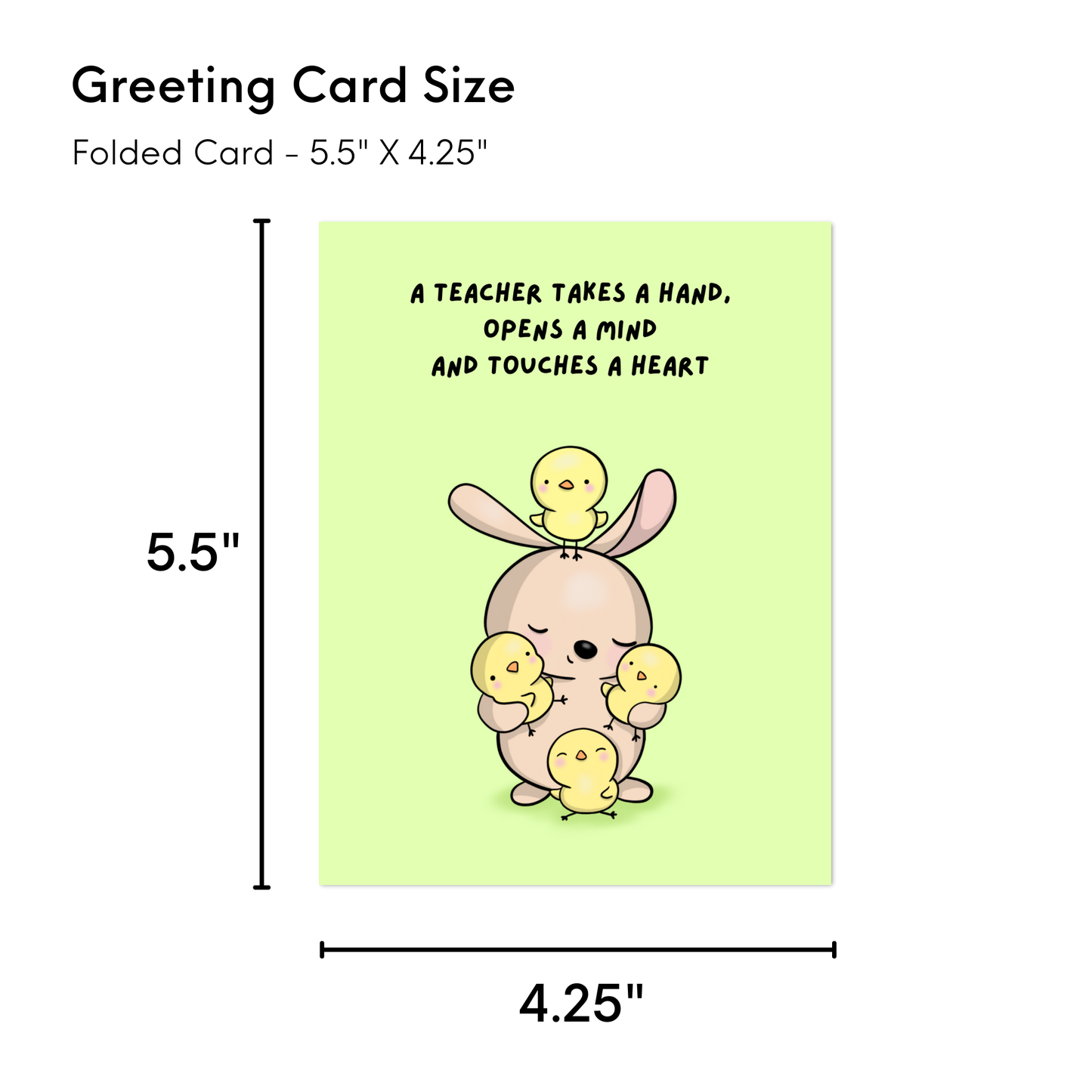 Cute Teacher Appreciation Card (Touches a heart)