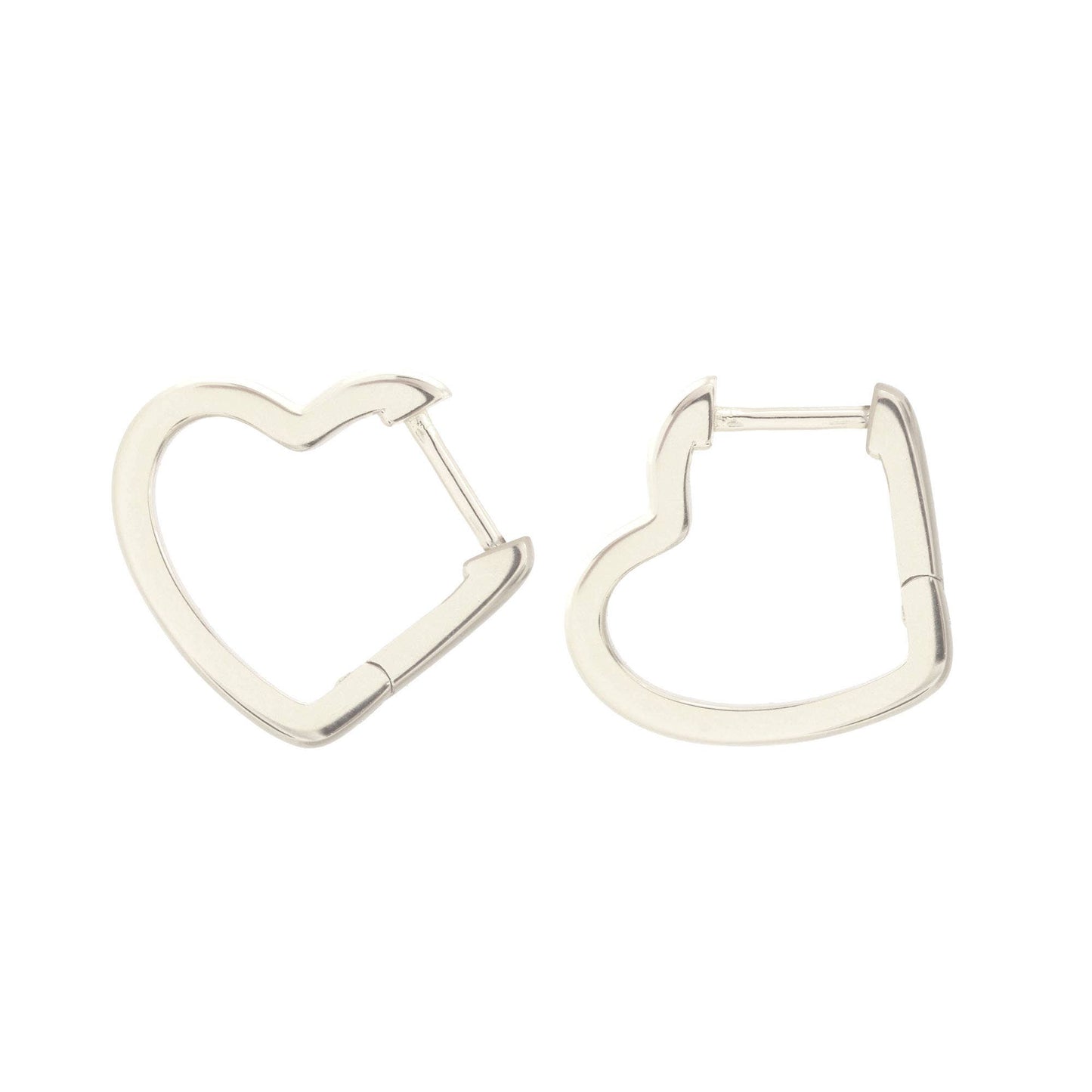 Open Heart Hinged Huggie Hoops 18K Gold Vermeil