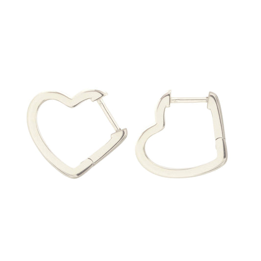Open Heart Hinged Huggie Hoops 18K Gold Vermeil