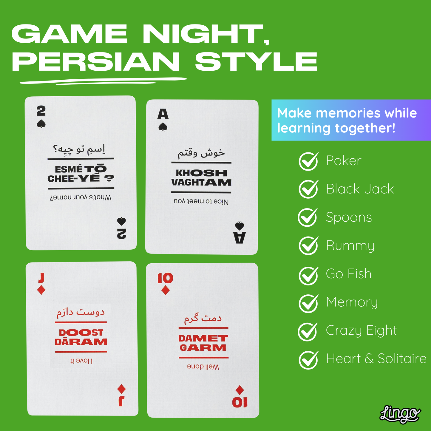 Persian Lingo Playing Cards
