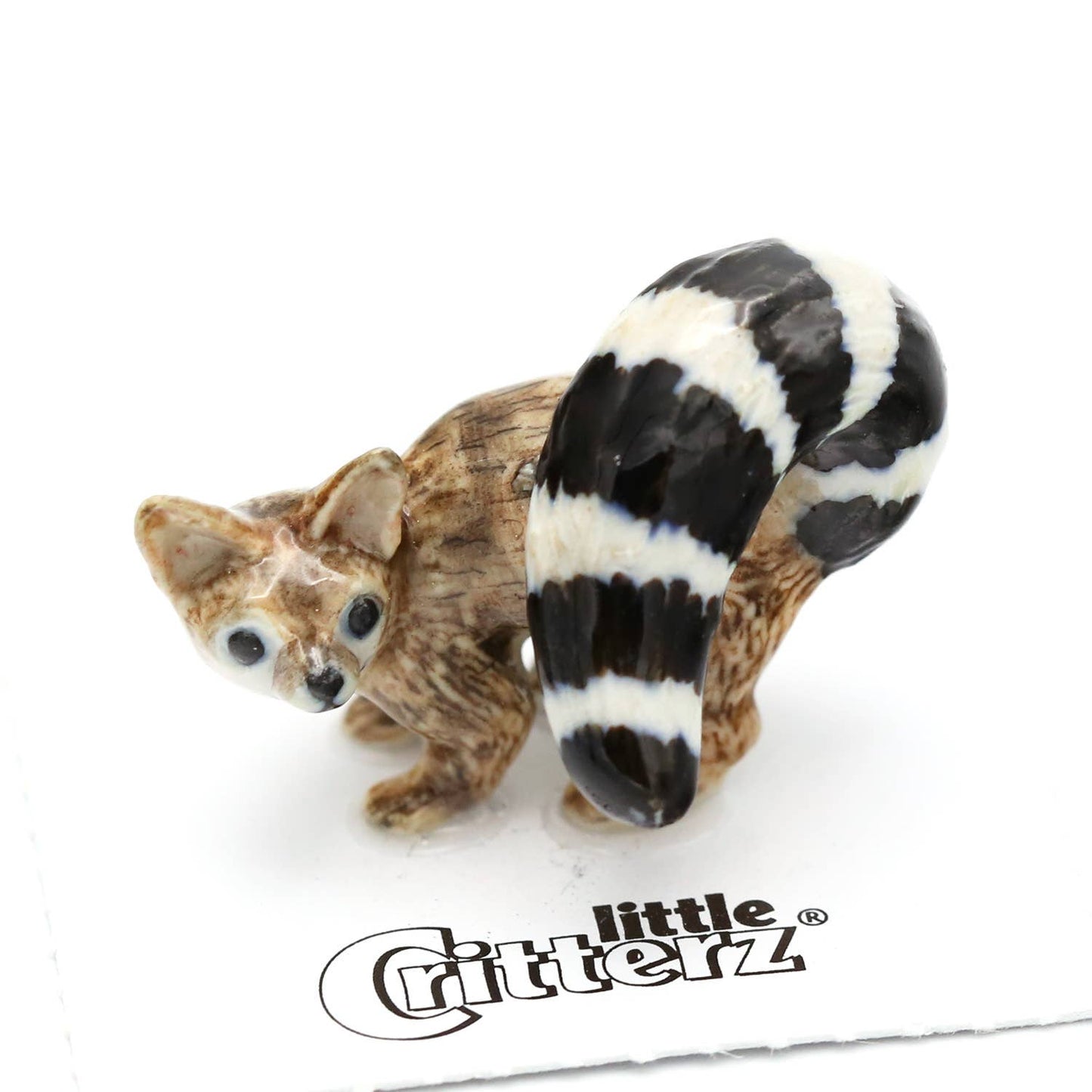 Miner Ringtail Cat Porcelain Miniature